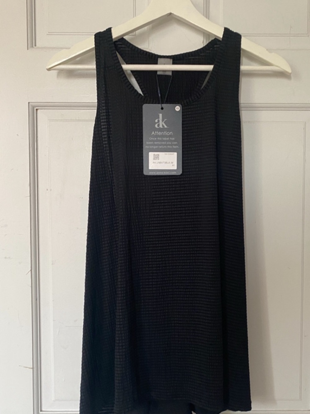 ak Black Sleeveless Jersey Tank Top/workout top ..
